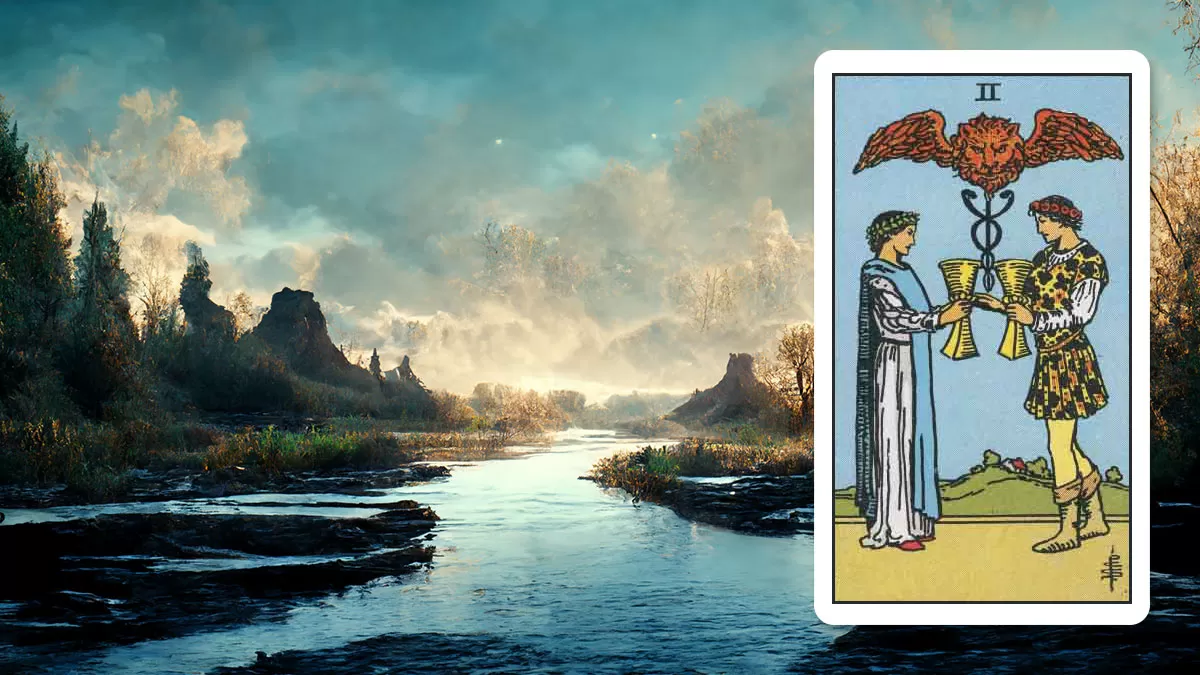 Two of Cups Tarot Card Meaning (Partnership & Discord)